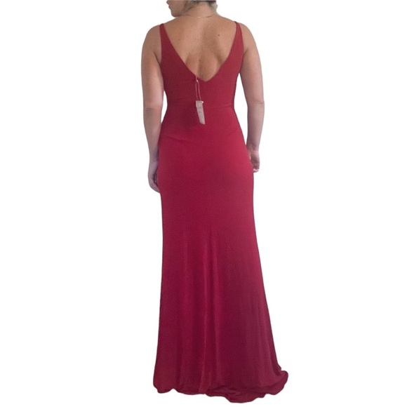 Jovani Halter Red Gown - Picture 4 of 7